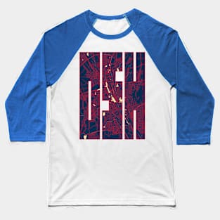 Osh, Kyrgyzstan City Map Typography - Hope Baseball T-Shirt